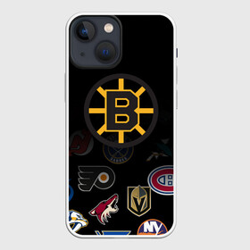 Чехол для iPhone 13 mini с принтом NHL Boston Bruins (Z) в Белгороде,  |  | anaheim ducks | arizona coyotes | boston bruins | buffalo sabres | calgary flames | canadiens de montreal | carolina hurricanes | chicago blackhawks | colorado | hockey | nhl | нхл | паттерн | спорт | хоккей