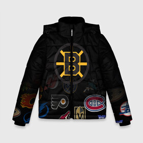 Зимняя куртка для мальчиков 3D с принтом NHL Boston Bruins (Z) в Белгороде, ткань верха — 100% полиэстер; подклад — 100% полиэстер, утеплитель — 100% полиэстер | длина ниже бедра, удлиненная спинка, воротник стойка и отстегивающийся капюшон. Есть боковые карманы с листочкой на кнопках, утяжки по низу изделия и внутренний карман на молнии. 

Предусмотрены светоотражающий принт на спинке, радужный светоотражающий элемент на пуллере молнии и на резинке для утяжки | anaheim ducks | arizona coyotes | boston bruins | buffalo sabres | calgary flames | canadiens de montreal | carolina hurricanes | chicago blackhawks | colorado | hockey | nhl | нхл | паттерн | спорт | хоккей