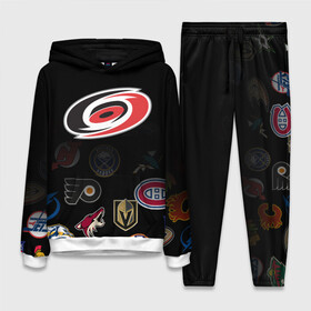 Женский костюм 3D (с толстовкой) с принтом NHL Carolina Hurricanes (Z) в Белгороде,  |  | anaheim ducks | arizona coyotes | boston bruins | buffalo sabres | calgary flames | canadiens de montreal | carolina hurricanes | chicago blackhawks | colorado | hockey | nhl | нхл | паттерн | спорт | хоккей