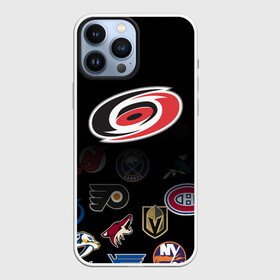 Чехол для iPhone 13 Pro Max с принтом NHL Carolina Hurricanes (Z) в Белгороде,  |  | Тематика изображения на принте: anaheim ducks | arizona coyotes | boston bruins | buffalo sabres | calgary flames | canadiens de montreal | carolina hurricanes | chicago blackhawks | colorado | hockey | nhl | нхл | паттерн | спорт | хоккей