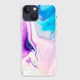 Чехол для iPhone 13 mini с принтом Акварельные разводы в Белгороде,  |  | paint | paints | акварель | акварельные разводы | брызги | брызги краски | брызги красок | краска | краски | нежная | нежный | пятна краски | разводы | разводы краски | смешивание красок | фон | цвета