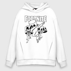 Мужское худи Oversize хлопок с принтом FORTNITE x MARSHMELLO в Белгороде, френч-терри — 70% хлопок, 30% полиэстер. Мягкий теплый начес внутри —100% хлопок | боковые карманы, эластичные манжеты и нижняя кромка, капюшон на магнитной кнопке | Тематика изображения на принте: deadmau5 | fortnite | fortnite 2 | fortnite x маршмелло | ikonik | marshmello | ninja | ninja streamer | raven | travis scott | ворон | иконик | ниндзя | пили | рейвен | трэвис скотт | фортнайт