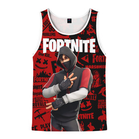 Мужская майка 3D с принтом FORTNITE x IKONIK в Белгороде, 100% полиэстер | круглая горловина, приталенный силуэт, длина до линии бедра. Пройма и горловина окантованы тонкой бейкой | deadmau5 | fortnite | fortnite 2 | fortnite x маршмелло | ikonik | marshmello | ninja | ninja streamer | raven | travis scott | ворон | иконик | ниндзя | пили | рейвен | трэвис скотт | фортнайт