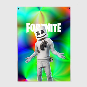 Постер с принтом FORTNITE x MARSHMELLO в Белгороде, 100% бумага
 | бумага, плотность 150 мг. Матовая, но за счет высокого коэффициента гладкости имеет небольшой блеск и дает на свету блики, но в отличии от глянцевой бумаги не покрыта лаком | deadmau5 | fortnite | fortnite 2 | fortnite x маршмелло | ikonik | marshmello | ninja | ninja streamer | raven | travis scott | ворон | иконик | ниндзя | пили | рейвен | трэвис скотт | фортнайт