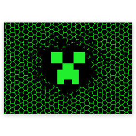 Поздравительная открытка с принтом Minecraft. в Белгороде, 100% бумага | плотность бумаги 280 г/м2, матовая, на обратной стороне линовка и место для марки
 | craft | game | mine | minecraft | minecraftmemories | pixel | tnt | twitter | блок | динамит | игра | красный блок | майнкрафт | маркус перссон | пиксель | ремесло | тротил | шахта
