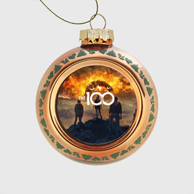 Стеклянный ёлочный шар с принтом The 100 | Сотня (Z) в Белгороде, Стекло | Диаметр: 80 мм | 100 | the 100 | the100 | беллами блейк | кларк гриффин | монти грин | сериал | сотня | сто | финн коллинз