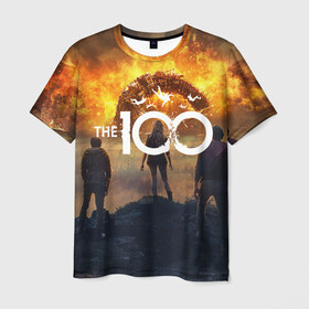Мужская футболка 3D с принтом The 100 в Белгороде, 100% полиэфир | прямой крой, круглый вырез горловины, длина до линии бедер | 100 | the 100 | the100 | беллами блейк | кларк гриффин | монти грин | сериал | сотня | сто | финн коллинз
