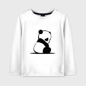 Детский лонгслив хлопок с принтом Милая панда (Z) в Белгороде, 100% хлопок | круглый вырез горловины, полуприлегающий силуэт, длина до линии бедер | ailuropoda melanoleuca | ailurus fulgens | бамбуковый медведь | большая панда | звери | малая панда | медведь | милая панда | няшка | панда