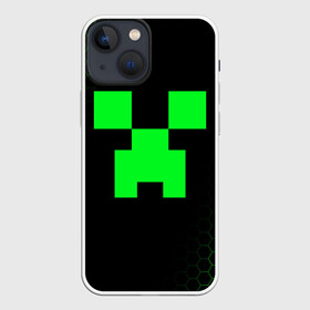 Чехол для iPhone 13 mini с принтом MINECRAFT CREEPER в Белгороде,  |  | block | creeper | cube | minecraft | pixel | блок | геометрия | крафт | крипер | кубики | майнкрафт | пиксели