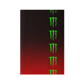 Обложка для паспорта матовая кожа с принтом MONSTER ENERGY (Z) в Белгороде, натуральная матовая кожа | размер 19,3 х 13,7 см; прозрачные пластиковые крепления | black monster | bmx | claw | cybersport | energy | monster | monster energy | moto | motocross | race | sport | киберспорт | когти | монстер энерджи | монстр | мото | мотокросс | ралли | скейтбординг | спорт | т | энергия