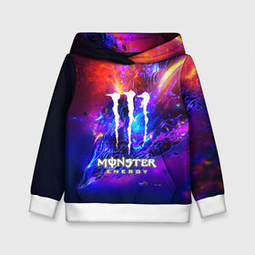 Детская толстовка 3D с принтом MONSTER ENERGY в Белгороде, 100% полиэстер | двухслойный капюшон со шнурком для регулировки, мягкие манжеты на рукавах и по низу толстовки, спереди карман-кенгуру с мягким внутренним слоем | Тематика изображения на принте: amg | auto | bmw | honda | jdm | mercedes | nissan | porsche | racing | sport | subar | toyota | автомобил | автомобильные | киа | лексус | марка | машины | митсубиси | ниссан | порше | спорт | субару | тесла | тойота | хонда