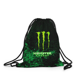 Рюкзак-мешок 3D с принтом MONSTER ENERGY в Белгороде, 100% полиэстер | плотность ткани — 200 г/м2, размер — 35 х 45 см; лямки — толстые шнурки, застежка на шнуровке, без карманов и подкладки | amg | auto | bmw | honda | jdm | mercedes | nissan | porsche | racing | sport | subar | toyota | автомобил | автомобильные | киа | лексус | марка | машины | митсубиси | ниссан | порше | спорт | субару | тесла | тойота | хонда