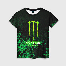 Женская футболка 3D с принтом MONSTER ENERGY в Белгороде, 100% полиэфир ( синтетическое хлопкоподобное полотно) | прямой крой, круглый вырез горловины, длина до линии бедер | amg | auto | bmw | honda | jdm | mercedes | nissan | porsche | racing | sport | subar | toyota | автомобил | автомобильные | киа | лексус | марка | машины | митсубиси | ниссан | порше | спорт | субару | тесла | тойота | хонда