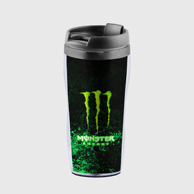 Термокружка-непроливайка с принтом MONSTER ENERGY в Белгороде, внутренняя часть — пищевой пластик, наружная часть — прозрачный пластик, между ними — полиграфическая вставка с рисунком | объем — 350 мл, герметичная крышка | amg | auto | bmw | honda | jdm | mercedes | nissan | porsche | racing | sport | subar | toyota | автомобил | автомобильные | киа | лексус | марка | машины | митсубиси | ниссан | порше | спорт | субару | тесла | тойота | хонда