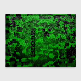 Обложка для студенческого билета с принтом MINECRAFT | МАЙНКРАФТ | CREEPER | КРИПЕР в Белгороде, натуральная кожа | Размер: 11*8 см; Печать на всей внешней стороне | Тематика изображения на принте: block | creeper | cube | minecraft | pixel | блок | геометрия | крафт | крипер | кубики | майнкрафт | пиксели