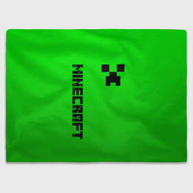 Плед 3D с принтом MINECRAFT CREEPER в Белгороде, 100% полиэстер | закругленные углы, все края обработаны. Ткань не мнется и не растягивается | block | creeper | cube | minecraft | pixel | блок | геометрия | крафт | крипер | кубики | майнкрафт | пиксели