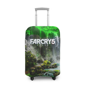 Чехол для чемодана 3D с принтом FARCRY5 в Белгороде, 86% полиэфир, 14% спандекс | двустороннее нанесение принта, прорези для ручек и колес | far cry | farcry | game | ubisof | выживание | джунгли | игры | остров | фар край