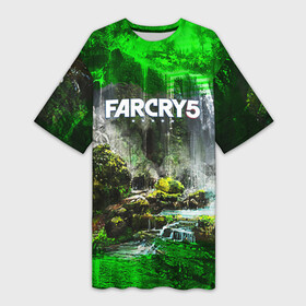 Платье-футболка 3D с принтом FARCRY5 в Белгороде,  |  | far cry | farcry | game | ubisof | выживание | джунгли | игры | остров | фар край