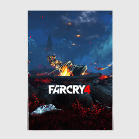 Постер с принтом FARCRY4 в Белгороде, 100% бумага
 | бумага, плотность 150 мг. Матовая, но за счет высокого коэффициента гладкости имеет небольшой блеск и дает на свету блики, но в отличии от глянцевой бумаги не покрыта лаком | 