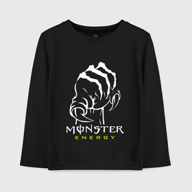 Детский лонгслив хлопок с принтом MONSTER ENERGY (Z) в Белгороде, 100% хлопок | круглый вырез горловины, полуприлегающий силуэт, длина до линии бедер | black monster | bmx | claw | cybersport | energy | monster | monster energy | moto | motocross | race | sport | киберспорт | когти | монстер энерджи | монстр | мото | мотокросс | ралли | скейтбординг | спорт | т | энергия