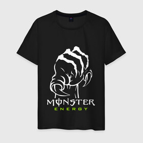 Мужская футболка хлопок с принтом MONSTER ENERGY (Z) в Белгороде, 100% хлопок | прямой крой, круглый вырез горловины, длина до линии бедер, слегка спущенное плечо. | black monster | bmx | claw | cybersport | energy | monster | monster energy | moto | motocross | race | sport | киберспорт | когти | монстер энерджи | монстр | мото | мотокросс | ралли | скейтбординг | спорт | т | энергия