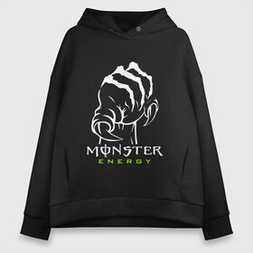 Женское худи Oversize хлопок с принтом MONSTER ENERGY (Z) в Белгороде, френч-терри — 70% хлопок, 30% полиэстер. Мягкий теплый начес внутри —100% хлопок | боковые карманы, эластичные манжеты и нижняя кромка, капюшон на магнитной кнопке | black monster | bmx | claw | cybersport | energy | monster | monster energy | moto | motocross | race | sport | киберспорт | когти | монстер энерджи | монстр | мото | мотокросс | ралли | скейтбординг | спорт | т | энергия