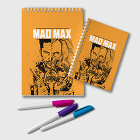 Блокнот с принтом Mad Max в Белгороде, 100% бумага | 48 листов, плотность листов — 60 г/м2, плотность картонной обложки — 250 г/м2. Листы скреплены удобной пружинной спиралью. Цвет линий — светло-серый
 | mad max | mad max fury road | безумный макс | мад макс | мед макс мэд макс