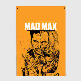 Постер с принтом Mad Max в Белгороде, 100% бумага
 | бумага, плотность 150 мг. Матовая, но за счет высокого коэффициента гладкости имеет небольшой блеск и дает на свету блики, но в отличии от глянцевой бумаги не покрыта лаком | mad max | mad max fury road | безумный макс | мад макс | мед макс мэд макс
