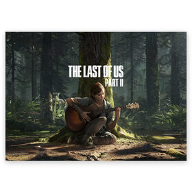 Поздравительная открытка с принтом The Last of Us part 2 в Белгороде, 100% бумага | плотность бумаги 280 г/м2, матовая, на обратной стороне линовка и место для марки
 | day | ellie | games | joel | naughty dog | день | джоэл | игры | одни из нас | часть 2 | элли