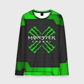 Мужской лонгслив 3D с принтом MONSTER ENERGY (Z) в Белгороде, 100% полиэстер | длинные рукава, круглый вырез горловины, полуприлегающий силуэт | black monster | bmx | claw | cybersport | energy | monster | monster energy | moto | motocross | race | sport | киберспорт | когти | монстер энерджи | монстр | мото | мотокросс | ралли | скейтбординг | спорт | энергия