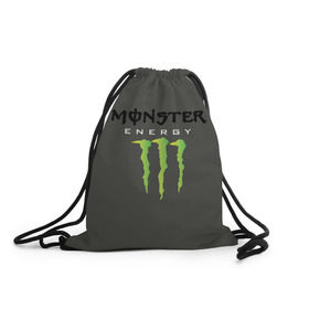 Рюкзак-мешок 3D с принтом MONSTER ENERGY (Z) в Белгороде, 100% полиэстер | плотность ткани — 200 г/м2, размер — 35 х 45 см; лямки — толстые шнурки, застежка на шнуровке, без карманов и подкладки | Тематика изображения на принте: black monster | bmx | claw | cybersport | energy | monster | monster energy | moto | motocross | race | sport | киберспорт | когти | монстер энерджи | монстр | мото | мотокросс | ралли | скейтбординг | спорт | энергия