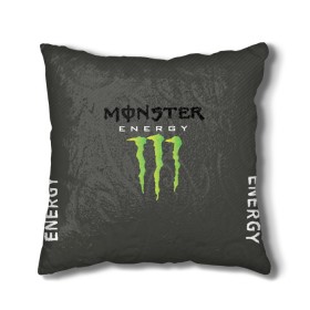 Подушка 3D с принтом MONSTER ENERGY (Z) в Белгороде, наволочка – 100% полиэстер, наполнитель – холлофайбер (легкий наполнитель, не вызывает аллергию). | состоит из подушки и наволочки. Наволочка на молнии, легко снимается для стирки | black monster | bmx | claw | cybersport | energy | monster | monster energy | moto | motocross | race | sport | киберспорт | когти | монстер энерджи | монстр | мото | мотокросс | ралли | скейтбординг | спорт | энергия