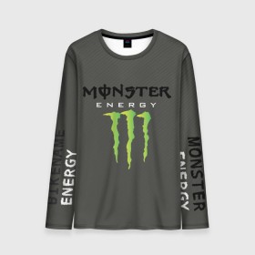 Мужской лонгслив 3D с принтом MONSTER ENERGY (Z) в Белгороде, 100% полиэстер | длинные рукава, круглый вырез горловины, полуприлегающий силуэт | black monster | bmx | claw | cybersport | energy | monster | monster energy | moto | motocross | race | sport | киберспорт | когти | монстер энерджи | монстр | мото | мотокросс | ралли | скейтбординг | спорт | энергия