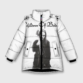 Зимняя куртка для девочек 3D с принтом Children of Bodom 5 в Белгороде, ткань верха — 100% полиэстер; подклад — 100% полиэстер, утеплитель — 100% полиэстер. | длина ниже бедра, удлиненная спинка, воротник стойка и отстегивающийся капюшон. Есть боковые карманы с листочкой на кнопках, утяжки по низу изделия и внутренний карман на молнии. 

Предусмотрены светоотражающий принт на спинке, радужный светоотражающий элемент на пуллере молнии и на резинке для утяжки. | 