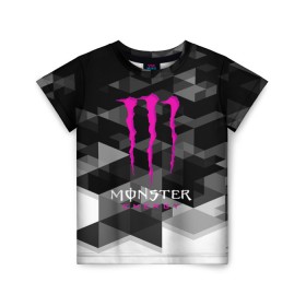 Детская футболка 3D с принтом MONSTER ENERGY (Z) в Белгороде, 100% гипоаллергенный полиэфир | прямой крой, круглый вырез горловины, длина до линии бедер, чуть спущенное плечо, ткань немного тянется | Тематика изображения на принте: black monster | bmx | claw | cybersport | energy | monster | monster energy | moto | motocross | race | sport | киберспорт | когти | монстер энерджи | монстр | мото | мотокросс | ралли | скейтбординг | спорт | энергия