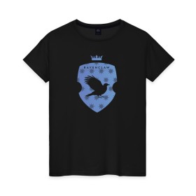 Женская футболка хлопок с принтом Гарри Поттер в Белгороде, 100% хлопок | прямой крой, круглый вырез горловины, длина до линии бедер, слегка спущенное плечо | fantasy | gryffindor | harry potter | vdsvar | warner bros. | гарри поттер | фэнтэзи