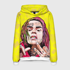 Мужская толстовка 3D с принтом 6IX9INE в Белгороде, 100% полиэстер | двухслойный капюшон со шнурком для регулировки, мягкие манжеты на рукавах и по низу толстовки, спереди карман-кенгуру с мягким внутренним слоем. | 6ix9ine | gooba | hernandez | tekashi