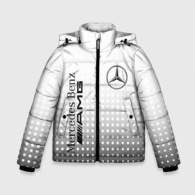 Зимняя куртка для мальчиков 3D с принтом Mercedes-Benz в Белгороде, ткань верха — 100% полиэстер; подклад — 100% полиэстер, утеплитель — 100% полиэстер | длина ниже бедра, удлиненная спинка, воротник стойка и отстегивающийся капюшон. Есть боковые карманы с листочкой на кнопках, утяжки по низу изделия и внутренний карман на молнии. 

Предусмотрены светоотражающий принт на спинке, радужный светоотражающий элемент на пуллере молнии и на резинке для утяжки | amg | mercedes | mercedes значок | mercedes лого | mercedes марка | амг | бенц | лого автомобиля | логотип мерседес | мерин | мерс | мерседес | мерседес бенз | мерседес лого | мерседес эмблема