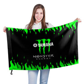 Флаг 3D с принтом MONSTER ENERGY (Z) в Белгороде, 100% полиэстер | плотность ткани — 95 г/м2, размер — 67 х 109 см. Принт наносится с одной стороны | bike | energy | monster | monster energy | moto | motocycle | sport | sportmotorcycle | yamaha | когти | монстер энерджи | монстр | мото | спорт | энергия | ямаха