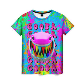 Женская футболка 3D с принтом 6IX9INE GOOBA в Белгороде, 100% полиэфир ( синтетическое хлопкоподобное полотно) | прямой крой, круглый вырез горловины, длина до линии бедер | 6ix9ine | 6ix9ine  gooba | gooba | акула | сикснайн | сиксти найн | сиксти найн репер | такаши | текаши | текаши сикснайн
