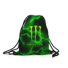 Рюкзак-мешок 3D с принтом MONSTER ENERGY в Белгороде, 100% полиэстер | плотность ткани — 200 г/м2, размер — 35 х 45 см; лямки — толстые шнурки, застежка на шнуровке, без карманов и подкладки | Тематика изображения на принте: energy | honda | mercedes | monster energy | porsche | racing | sport | toyota | автомобил | автомобильные | марка | машины | митсубиси | монстр | монстр энерджи | порше | спорт | тесла | тойота | хонда