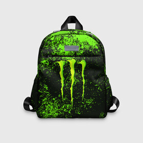 Детский рюкзак 3D с принтом MONSTER ENERGY в Белгороде, 100% полиэстер | лямки с регулируемой длиной, сверху петелька, чтобы рюкзак можно было повесить на вешалку. Основное отделение закрывается на молнию, как и внешний карман. Внутри дополнительный карман. По бокам два дополнительных кармашка | black monster | bmx | claw | cybersport | energy | monster | monster energy | moto | motocross | race | sport | киберспорт | когти | монстер энерджи | монстр | мото | мотокросс | ралли | скейтбординг | спорт | энергия