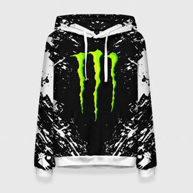 Женская толстовка 3D с принтом MONSTER ENERGY в Белгороде, 100% полиэстер  | двухслойный капюшон со шнурком для регулировки, мягкие манжеты на рукавах и по низу толстовки, спереди карман-кенгуру с мягким внутренним слоем. | black monster | bmx | claw | cybersport | energy | monster | monster energy | moto | motocross | race | sport | киберспорт | когти | монстер энерджи | монстр | мото | мотокросс | ралли | скейтбординг | спорт | энергия