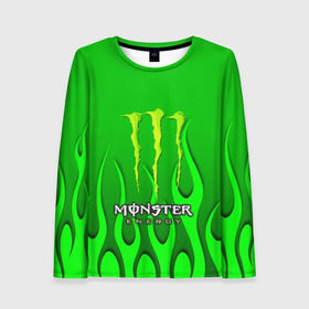 Женский лонгслив 3D с принтом MONSTER ENERGY в Белгороде, 100% полиэстер | длинные рукава, круглый вырез горловины, полуприлегающий силуэт | energy | honda | mercedes | monster energy | porsche | racing | sport | toyota | автомобил | автомобильные | марка | машины | митсубиси | монстр | монстр энерджи | порше | спорт | тесла | тойота | хонда