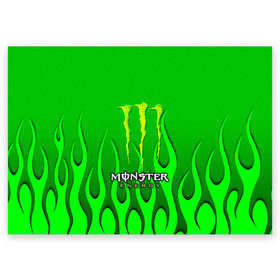 Поздравительная открытка с принтом MONSTER ENERGY в Белгороде, 100% бумага | плотность бумаги 280 г/м2, матовая, на обратной стороне линовка и место для марки
 | Тематика изображения на принте: energy | honda | mercedes | monster energy | porsche | racing | sport | toyota | автомобил | автомобильные | марка | машины | митсубиси | монстр | монстр энерджи | порше | спорт | тесла | тойота | хонда