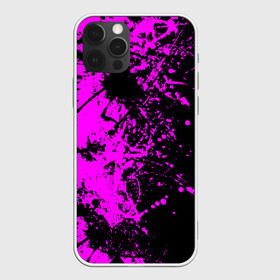 Чехол для iPhone 12 Pro с принтом Чёрная магия в Белгороде, силикон | область печати: задняя сторона чехла, без боковых панелей | paint | paints | брызги | брызги краски | брызги красок | краска | краски | пятна краски | разводы | разводы краски | смешивание красок | фиолетово черный | фон | цвета
