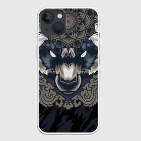 Чехол для iPhone 13 с принтом Зверь в Белгороде,  |  | арт | белый | бурый | всю | геометрия | граффити | дикие | добрые | животные | зверь | злые | картинка | кума | лого | медведь | на | опасный | панда | рисунок | текстуры | фон | хищник | цвет | эмблема