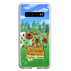 Чехол для Samsung Galaxy S10 с принтом ANIMAL CROSSING в Белгороде, Силикон | Область печати: задняя сторона чехла, без боковых панелей | Тематика изображения на принте: animal crossing:new horizons | game | nintendo | анимал кроссинг | животные | звери | игра | нинтендо | пересечение животных