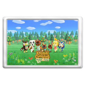 Магнит 45*70 с принтом ANIMAL CROSSING в Белгороде, Пластик | Размер: 78*52 мм; Размер печати: 70*45 | animal crossing:new horizons | game | nintendo | анимал кроссинг | животные | звери | игра | нинтендо | пересечение животных