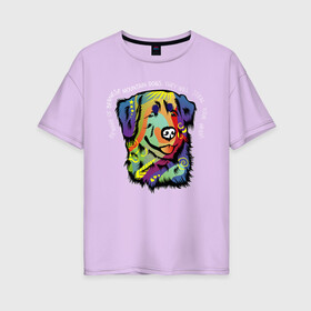 Женская футболка хлопок Oversize с принтом Берегись бернского зеннехунда в Белгороде, 100% хлопок | свободный крой, круглый ворот, спущенный рукав, длина до линии бедер
 | абстракция | акварель | краски | любовь | мило | породы собак | прогулка с собакой | разноцветный | собака | собаки | собачник | хобби | яркий